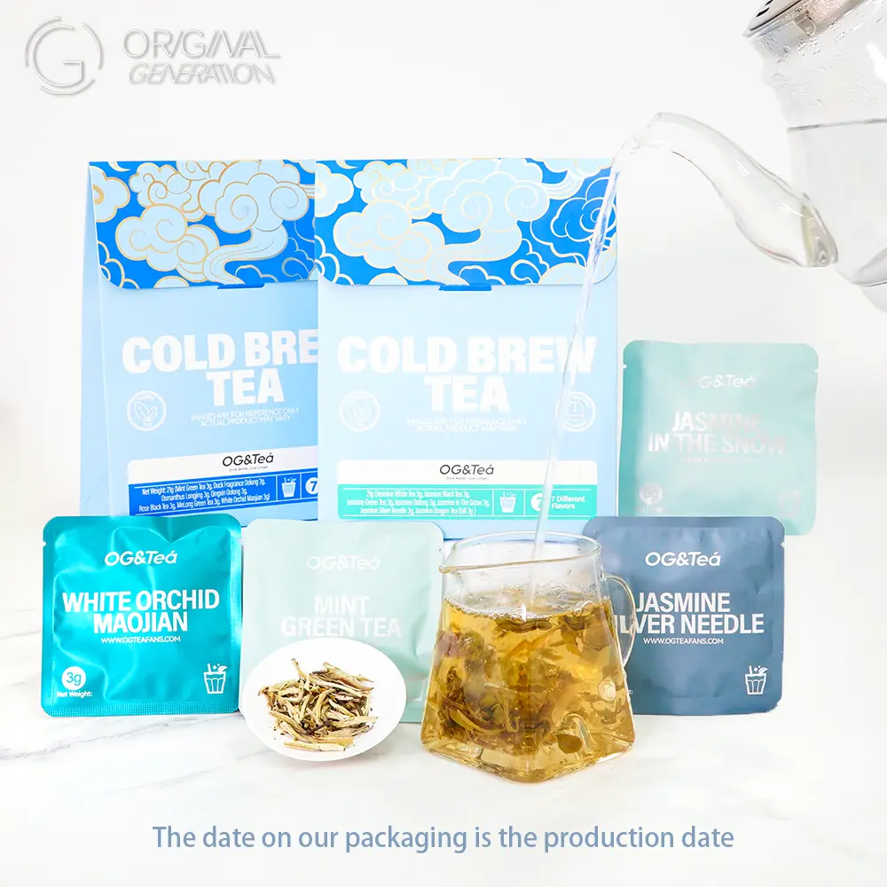 2 Cartons Cold Brew Tea Set With Cold Brew Jasmine Tea Set  21g（3g*7packs）