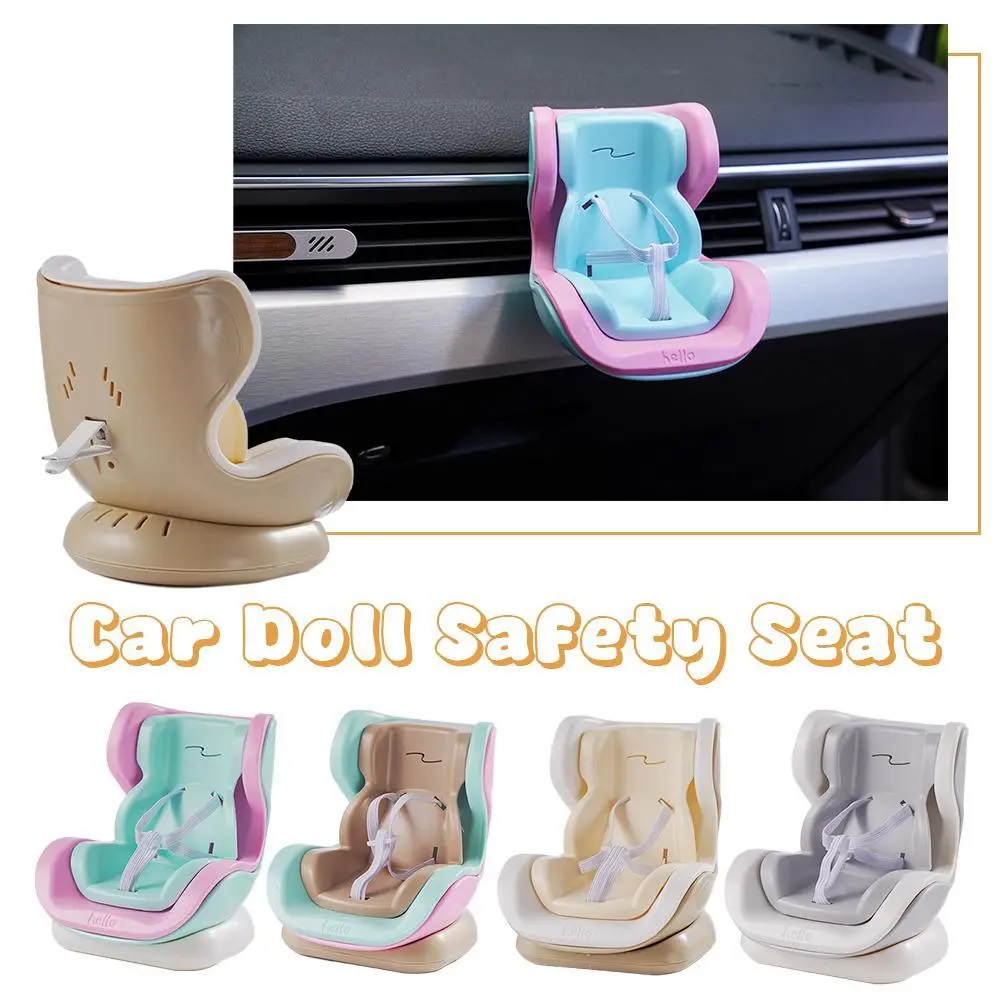 Car Doll Safety Seat 15-17cm Doll Cartoon Seat For Labubu Model Mini Plush Safety Seat Car Interior Accessories Gifts Wholesales
