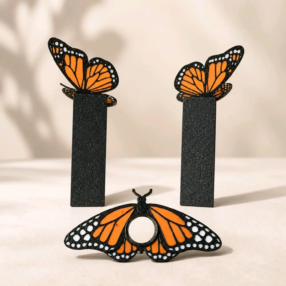 3D Printed Butterfly Book Lover Gift Set – 2  Butterfly Bookmarks & 1 Butterfly Page Holder, Handmade Reading Accessories