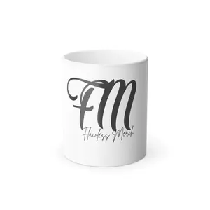 Sturdy Lightweight Glossy Ceramic Reusable Flawless Mama Color-Changing Mug - 11oz Heat-Reveal Coffee Cup