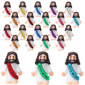 Mini Jesus Figurines Set, Religious Gifts, Religious Home Decor for Easter, Christmas, Halloween, Birthdays, Thanksgiving, Outdoor Activities