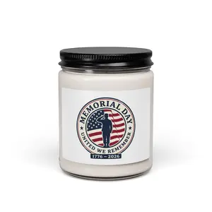 Memorial Day 1776–2026 Soy Candle | USA 250 Vintage Distressed Americana
