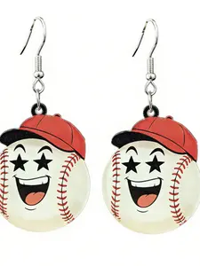 1 Pair Baseball Fun Sporty Style Casual Acrylic Women’s Earrings for Baseball Season