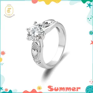 Moissanite 2ct Eternal Heart Ring Round Cut Birthday Wedding Engagement Anniversary Elegant Gift Daily Wear