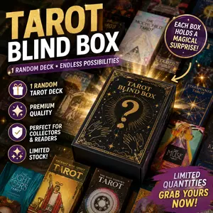 Tarot Cove Random Tarot Blind Box, Premium Paper Tarot Deck Surprise Set with Guidebook, Beginner Friendly Mystery Witchy Tarot