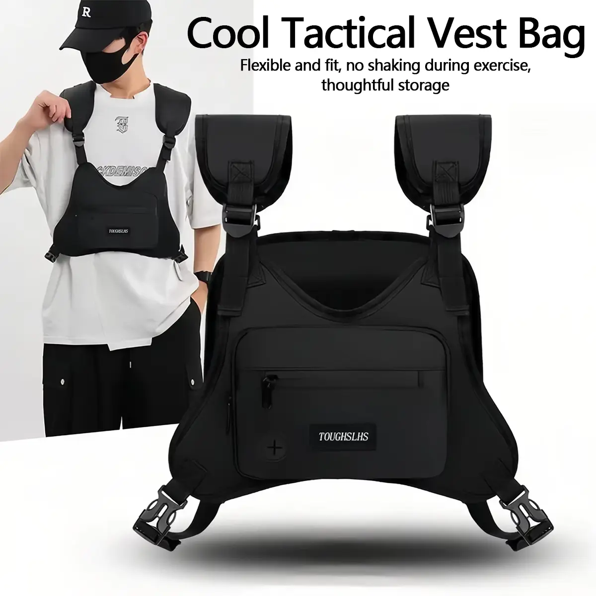 AZMT Unisex Tactical Chest Bag - Functional Vest Bag for Outdoor Travel, Exercise - Fashionable Personalized Couple's Luggage Accessory