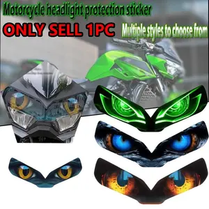 1PC Cat Eye Devil Eye One-way Hollow Effect Car Sticker, Motorcycle Stickers, Headlight Decals, Waterproof, Easy To Stick, Durable, Suitable for Motorcycle Headlights, Cars, Scratch Shielding, Personalized Vehicle Modification Accessories
