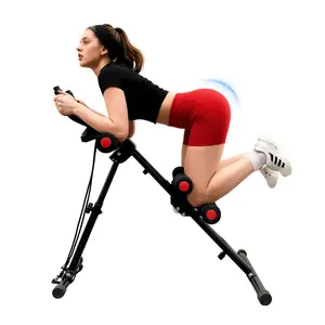 RELIFE Height-Adjustable Ab Trainer, Tummy Exercise Equipment with LED Monitor, Waist Trainer for Beginner, Multifunctional Home Gym for Abs Shaping