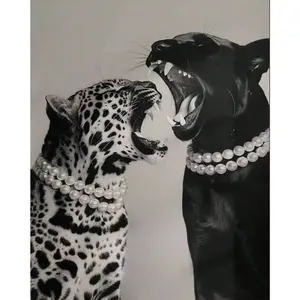 5D DIY Diamond Mosaic-animal Leopard Pattern, Diamond Painting Craft Suit, Used for Home Decoration and Wall Decoration, Gifts for Friends, Christmas, Valentine's Day, Halloween and Thanksgiving, Diamond Painting Kit