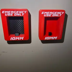 Emergency 10mm socket holder - red or carbon fiber background design