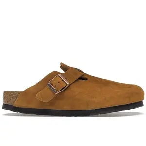 Birkenstock Unisex Boston Soft Footbed Suede Mink, from StockX