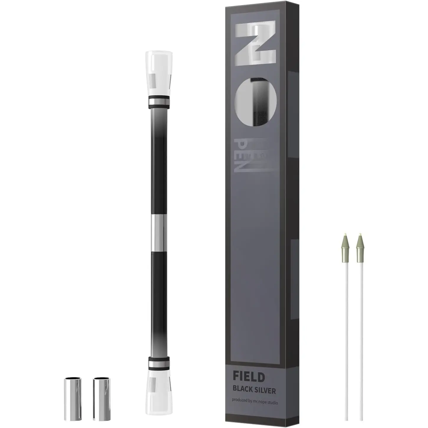 Spinning Pen - Gradient Field Black-, Rolling Finger Rotating Pen for Beginners, Gaming Trick Pen Mod, Smooth Rolling Trick Pen Ideal for Learning Pen Spinning,   for Teens