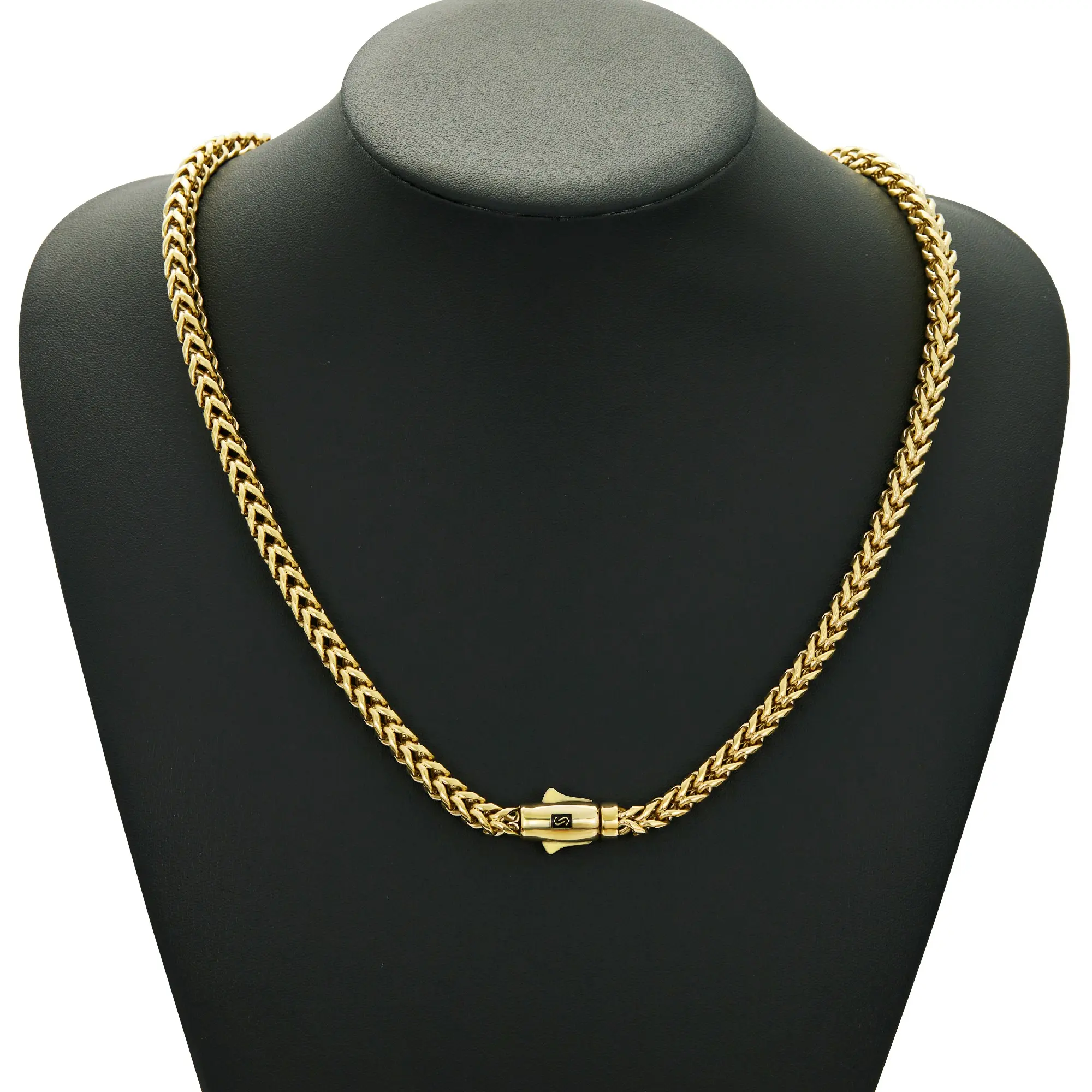 6mm 14K Gold-Plated Franco Chain Bracelet & Necklace, Braided Cuban Link Jewelry with 7.5"/8.5"/16"/18"/24"/30" Lengths, Men's Autumn Rapper Accessory, Daily Wear Fashion Gold Statement Chain Gift, Daily Wear Necklace