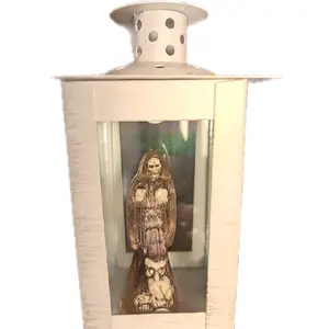 2.5 hecho en Mexico Santa Muerte Statue Cured Collectible Figurine for Home Decor Religious Ornaments White