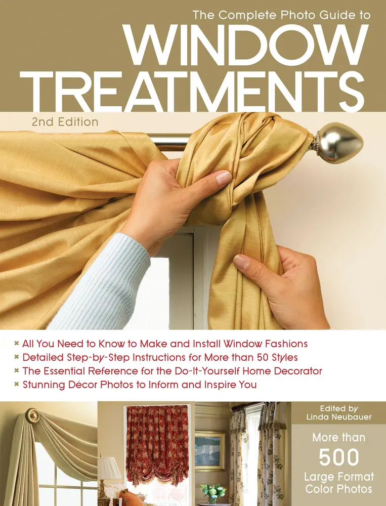USED Book - The Complete Photo Guide to Window Treatments: DIY Draperies, Curtains, Valances, Swags, and Shades by Linda Neubauer (Paperback) - english