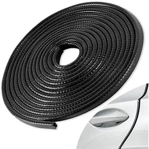 16.4Ft Car Door Edge Guard Rubber Trim No Glue Door Protector Strip Universal for Car Truck SUV ATV Black