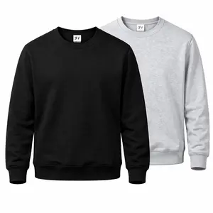 [3-Days Delivery] [Solid Color] 2 Packs 2 PCS Unisex Classic Cotton Crew Neck Sweatshirt S-5XL Sizing basic Sweatshirt breathable suitable for daily wear Essential Basic Wear