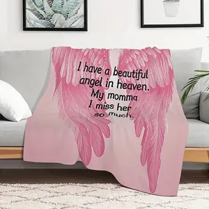 Lightweight Flannel Anxiety Blanket  Gravity Pressure Relief Stress Relief and Sleep Improvement,soft comfortable warm napping throw,letter print blanket gift