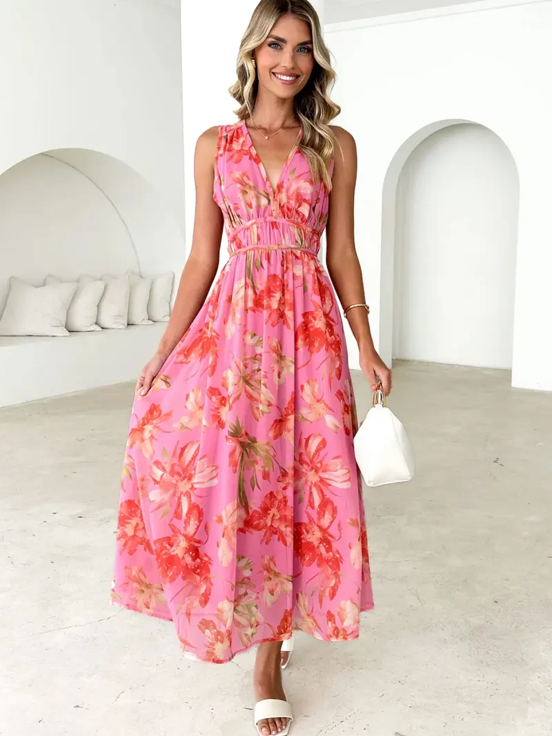 pink flowy lrom dress with flowers - TikTok Shop pink flowy lrom dress with flowers - TikTok Shop