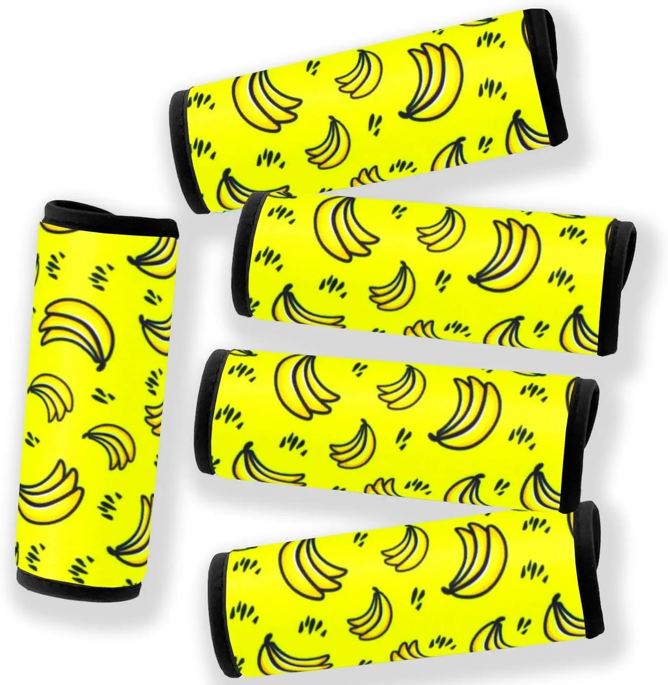 Luggage Handle Wrap Fluorescent Colors Luggage Identifiers Tags Marker (Banana)