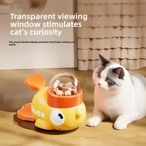 Interactive Duck Treat Dispenser Pet Puzzle Toy - Slow Feeders, Freeze-Dried Treat Launcher, Boredom Buster, Self-Entertaining IQ Training for Dogs and Puppies, Mental Stimulation Feeding Solution