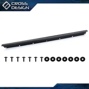 CROSSDESIGN Tailgate Cover Molding Top Cap Protector Fit For 2005-15 Toyota Tacoma ABS Black