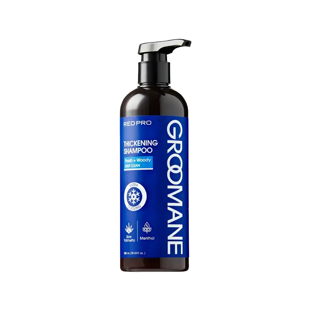 Red PRO Groomane Men’s Biotin Shampoo – Clarifying Anti-Dandruff & Hair Loss Care with Caffeine & Menthol