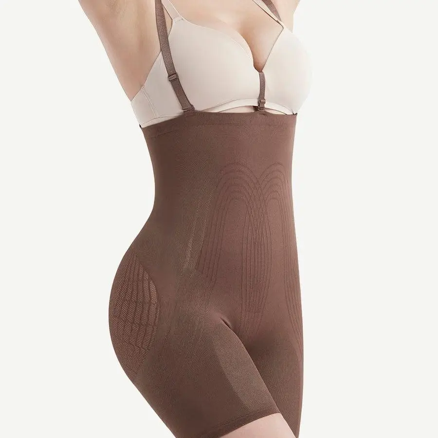 FeelinGirl Strengthen Black High Waisted Shapewear With Bra Clips Tight Fit  Womenswear Day  Comfort Basic Nylon Bodysuits