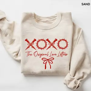 XOXO The Original Love Letters Sweatshirt, Christian Valentines Shirt, Valentine Day Gift For Her, Romantic Shirt
