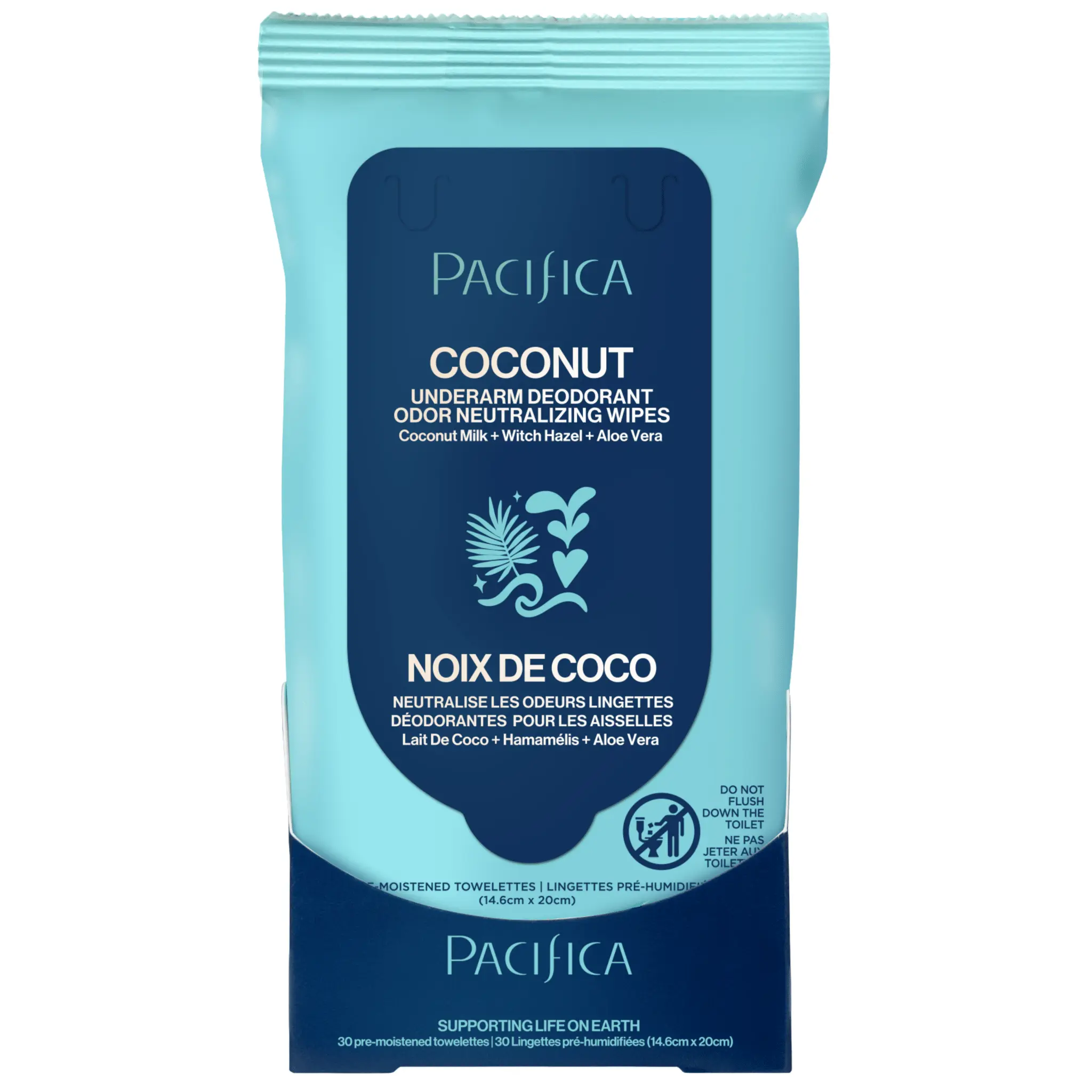 Coconut Milk & Essential Oils Underarm Deodorant Wipes