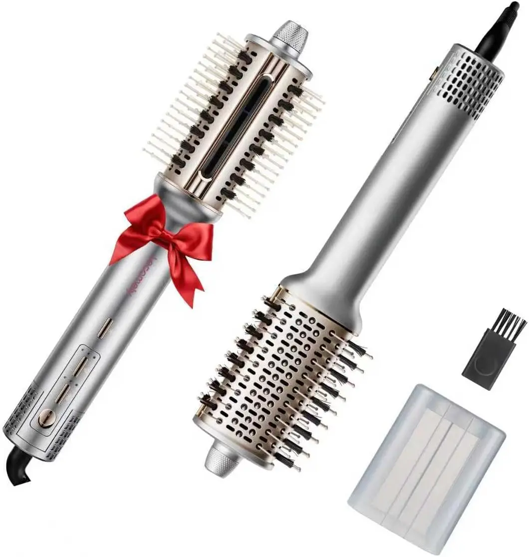3-in-1 High-Speed Hair Dryer Brush – A hair dryer and styling brush combined in one, drying up to 300% faster. Delivers hot air while straightening in a single step, with millions of negative ions for smooth, frizz-free hair.