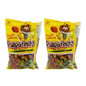 Pulparindo Hard Candy  with Real Fruit, Mango, Tamarind Watermelon & Spicy Flavors, Sweet Snack Mangga Candies 68 counts Each bags (packs 2 ) Party Favor