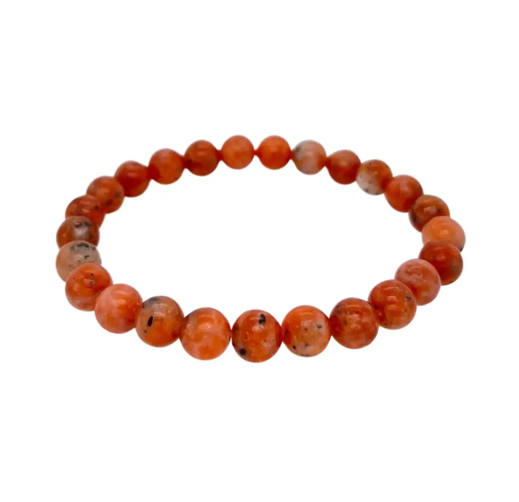 Orchid calcite Elastic Bracelet - 8mm Beads
