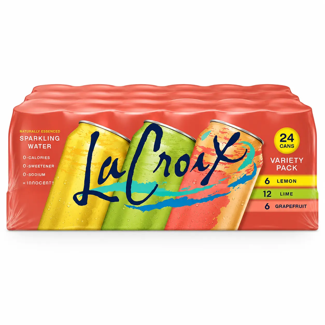LaCroix Naturally Flavored Sparkling Water Variety Pack, 24-Pack