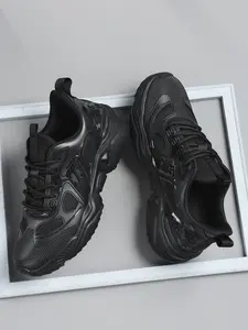 Men's Cyberpunk Sneakers, Angular Skeleton Design, Breathable Mesh Lining, Bubble Cushioning Sole, Ideal for Running and Fitness, Trendy Running Shoes, Running Athletic Shoes
