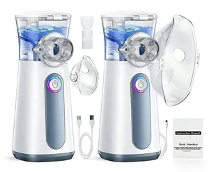 2 Pcs Portable Handheld Mist Sprayer with Built-in Lithium Battery, USB Rechargeable Personal Hydration Device for Home & Travel