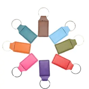 Letherett Keychain, Laser Engraved Cross Flag, Available in Various Colors, Keyring Included