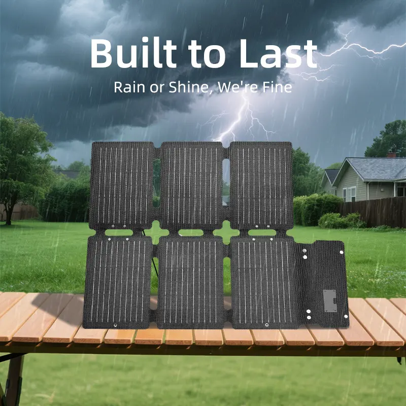 60W Multi-Fold Portable Folding Solar Panel for Charging Phones, Laptops and Power Banks (Home Improvement Solar Power Accessory) Foldable Solar Panels Rechargeable Solar Panel