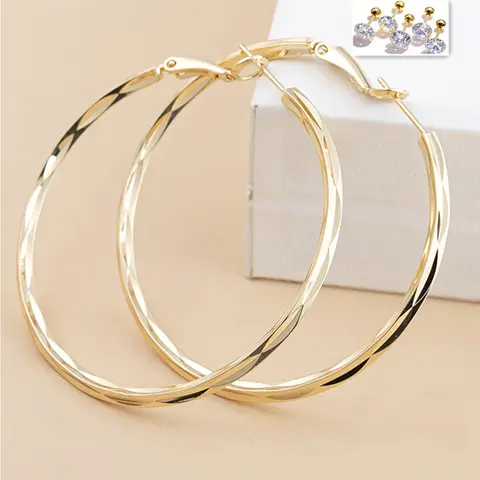 Women's Vintage-Inspired Chunky Pearl Hoop Earrings & 5-Piece Ear Studs - 4.5cm Round Freshwater, Lightweight Hypoallergenic, Chunky Jewelry, Unisex, Elegant, Daily, Easy to Wear, Adults' Gift, Free Gift Included
