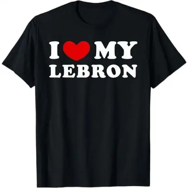 Men's 100% Cotton Short-Sleeve Casual Streetwear T-Shirt - Lebron Fan Graphic Print, Shortsleeve, Menswear, Round Neck, Top, Tshirt, Fashion