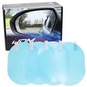 iJDMTOY 4-Pack HD Nano Anti-Fog Anti-Glare Car Rear View Mirror Protective Film Set