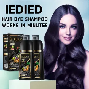 Red Hair Dye Shampoo 3-in-1 for Women/Men — Gray Coverage, Permanent Instant Color — Herbal Natural Dye for Gray Hair Coverage