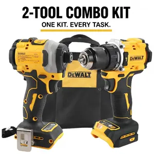 DEWALT 20V Brushless Tool Kit DCF850 Impact Driver + DCD805 Cordless Drill with Tool Bag, High Torque Power Tools for Construction, Woodworking, Auto Repair & Home DIY