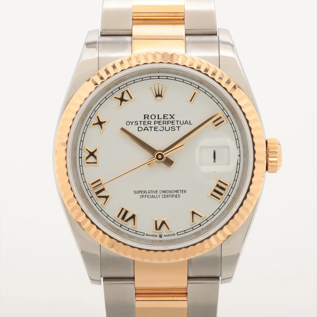 Rolex White Datejust Unisex 36mm 126233