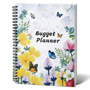 Monthly Budget Planner Undated with 12 Pockets, Income Debt Saving Expense Bill Tracker, Financial Planner for Men and Women, Planner Notebook, Spiral Design