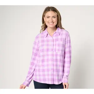 Denim & Co. Adaptive Heavenly Jersey Pleat Back Tunic