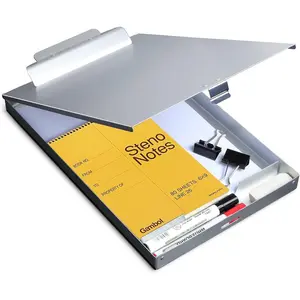 Metal Clipboard with Storage, Letter Size Form Holder Portfolio Aluminum Metal Binder with High Capacity Clip Posse Box - Surface for Legal Size Paper, for Office Business Professionals Stationer