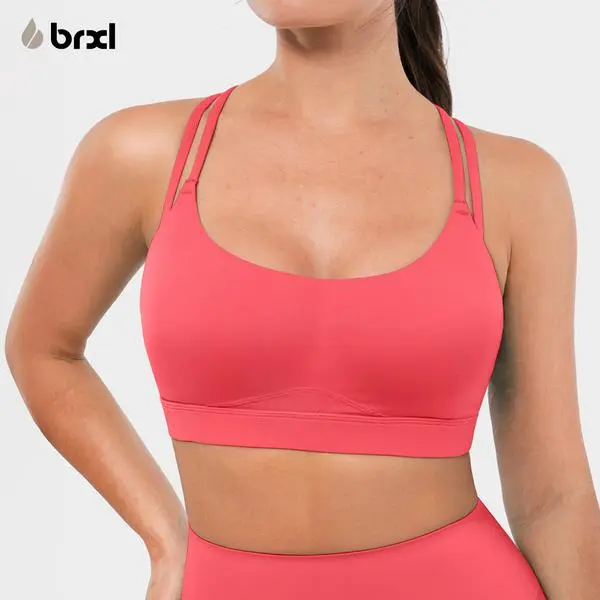 BRXL【Discount for live】Strappy Sports Bras for Women High Support Criss-Cross Back Padded with Removable Cups Yoga Workout Activewear UPF 50+ Sun Protection-brxl-3