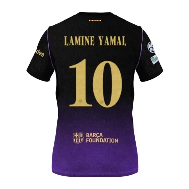 Unisex Purple FC Away Jersey 2026/27 – #10 Lamine Yamal Soccer Shirt, Breathable Fan Style Football Jersey, Lightweight Match Day Top