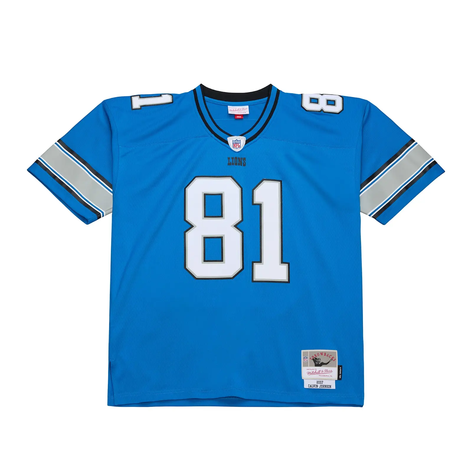 Calvin Johnson Detroit Lions 2007 Legacy Jersey - Mitchell & Ness NFL Throwback, 00s Retro Football Jersey